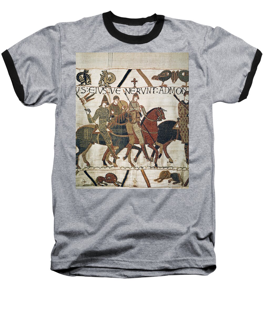 1066 Baseball T-Shirt featuring the tapestry - textile Bayeux Tapestry #10 by Granger