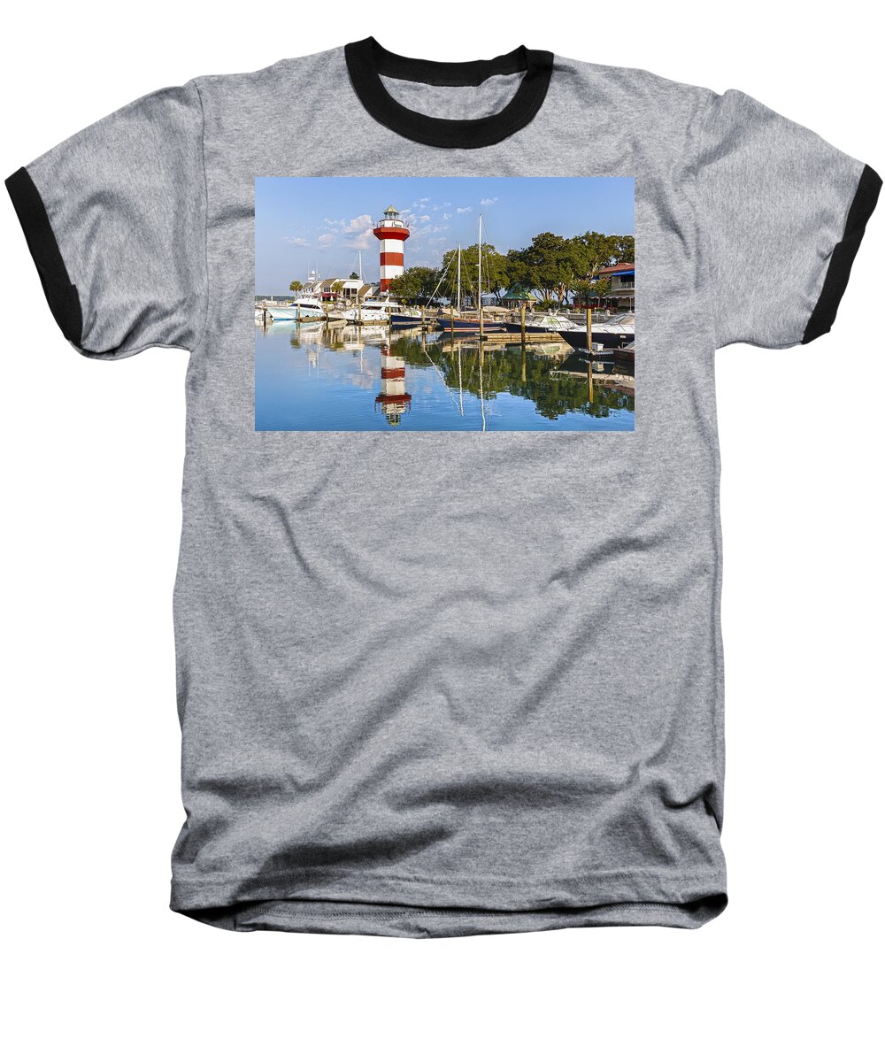 America Baseball T-Shirt featuring the photograph Lighthouse on Hilton Head Island #10 by Peter Lakomy