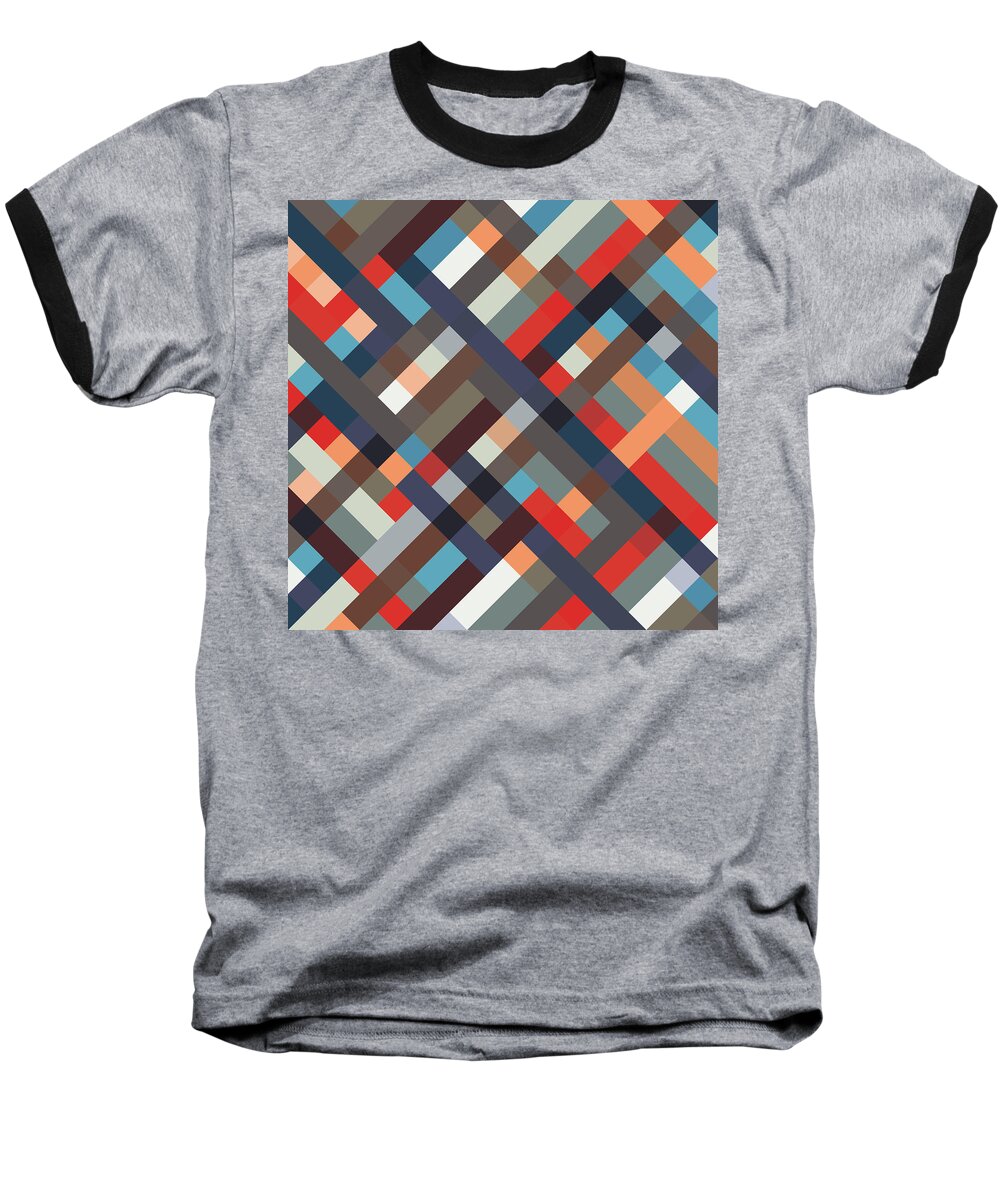 Abstract Baseball T-Shirt featuring the digital art Geometric #11 by Mike Taylor