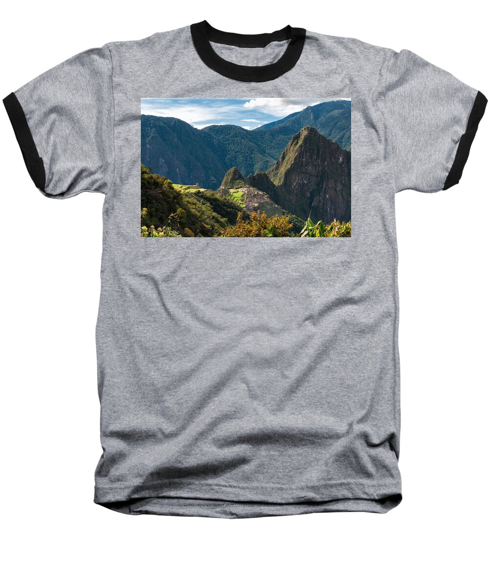 Aguas Calientes Baseball T-Shirt featuring the photograph Machu Picchu #16 by U Schade