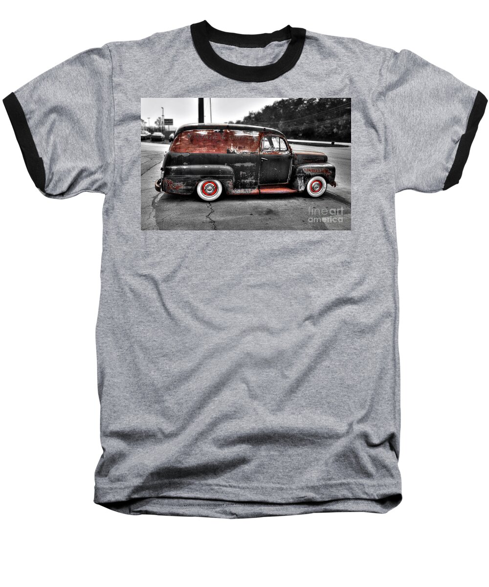 Hdr Baseball T-Shirt featuring the photograph 1948 Ford Panel Truck by Paul Mashburn