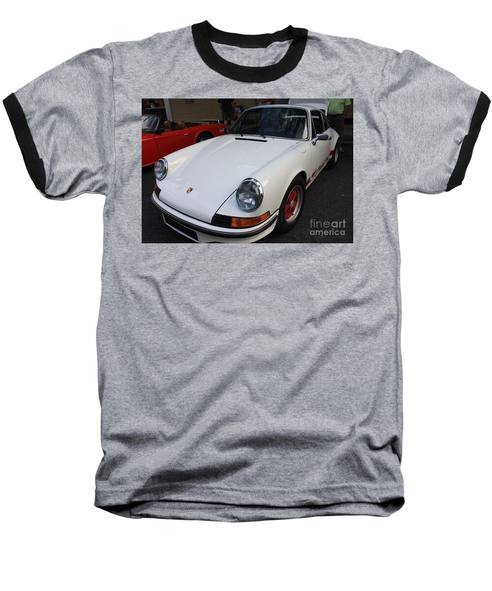 1973 Porsche Baseball T-Shirt featuring the photograph 1973 Porsche by John Telfer