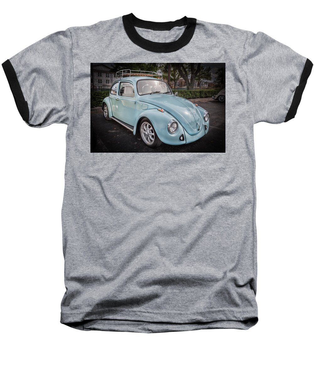 1974 Volkswagen Beetle Baseball T-Shirt featuring the photograph 1974 Volkswagen Beetle VW Bug by Rich Franco