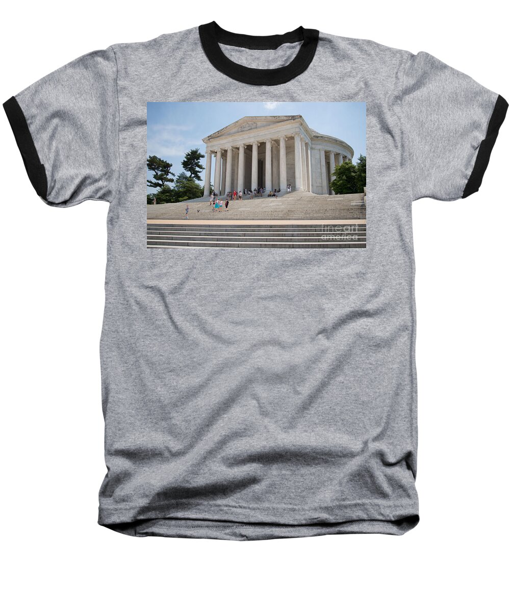 Thomas Jefferson Memorial Baseball T-Shirt featuring the digital art Thomas Jefferson Memorial #2 by Carol Ailles