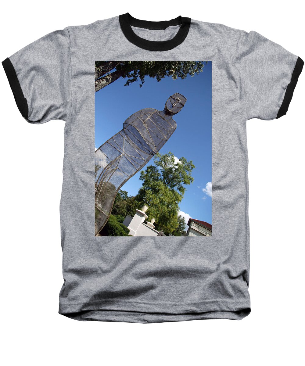 September Baseball T-Shirt featuring the photograph Minujin's A Man Of Mesh by Cora Wandel