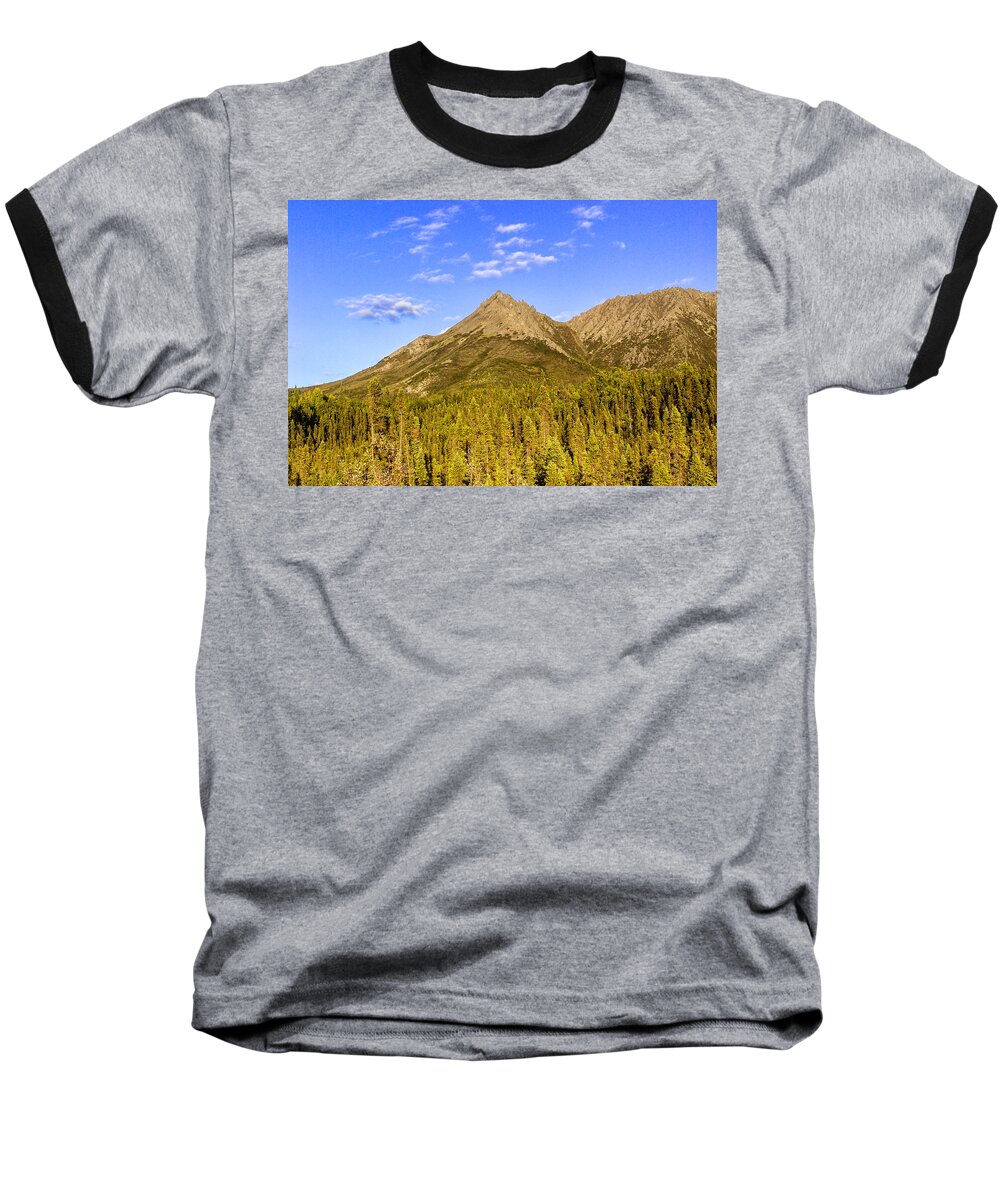 Trees Baseball T-Shirt featuring the photograph Alaska Mountains #2 by Chad Dutson