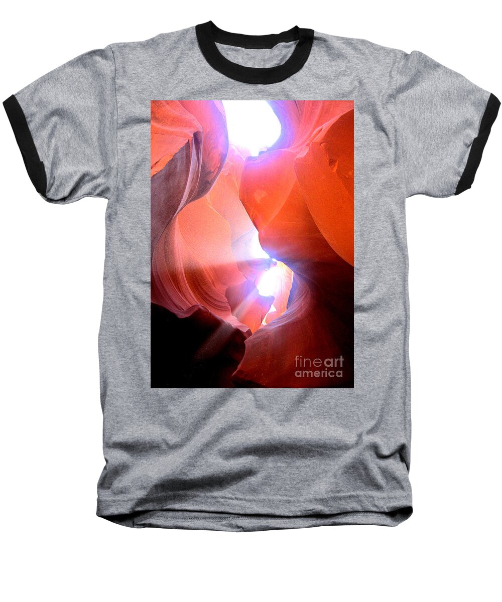 Light Baseball T-Shirt featuring the photograph Antelope canyon light symphony by Kumiko Mayer