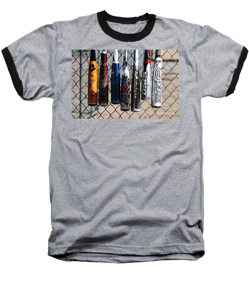 Sports Baseball T-Shirt featuring the photograph Bats #2 by Chris Thomas