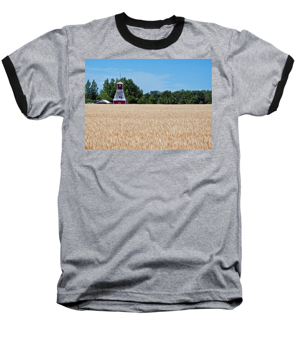 Farm Building Baseball T-Shirt featuring the photograph Fox Tower #2 by Keith Armstrong