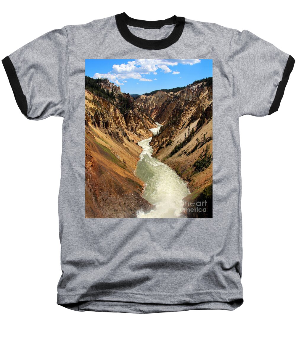Grand Canyon Of Yellowstone Baseball T-Shirt featuring the photograph Grand Canyon of Yellowstone by Jemmy Archer