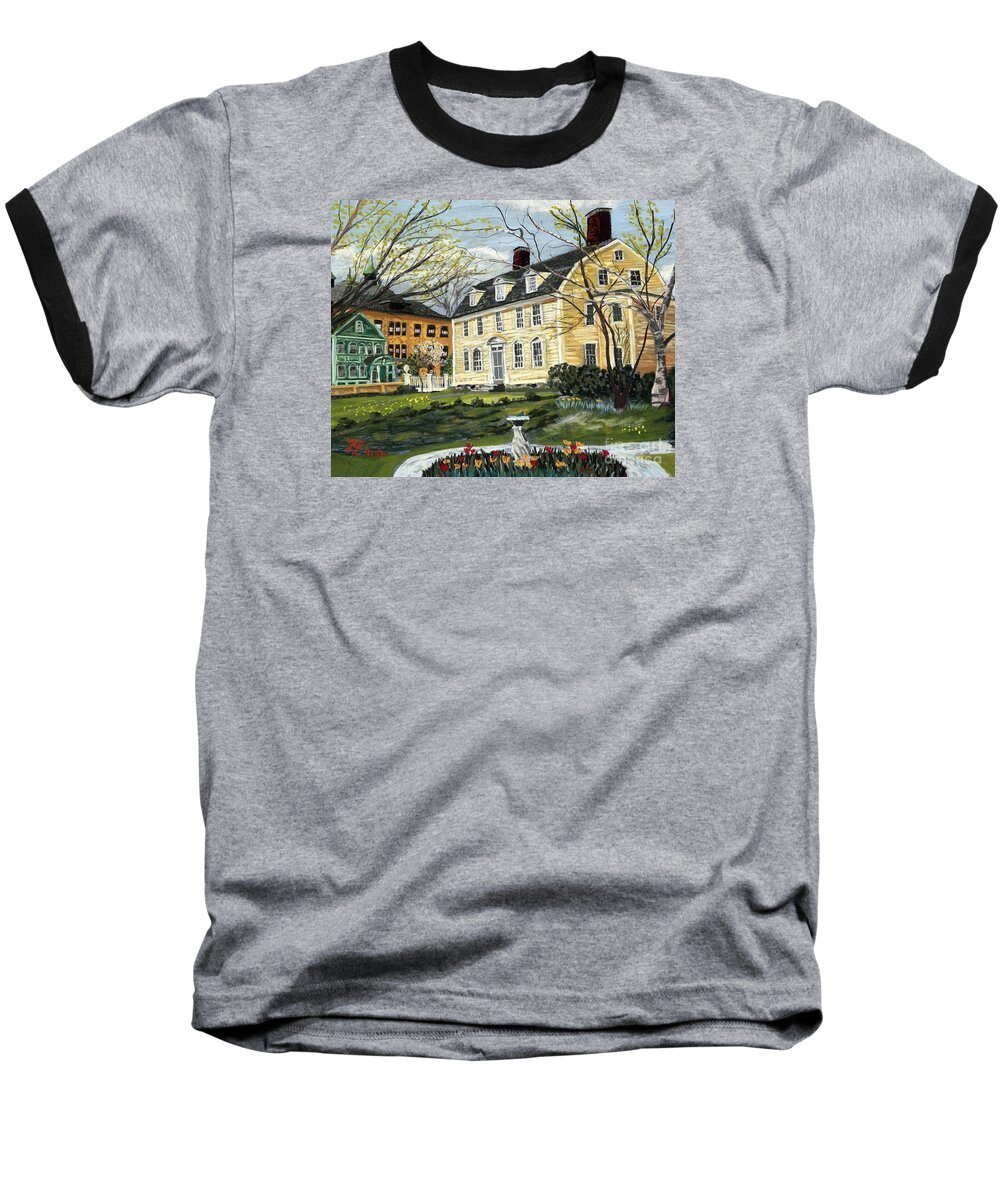 Portsmouth Baseball T-Shirt featuring the pastel John Paul Jones House by Francois Lamothe