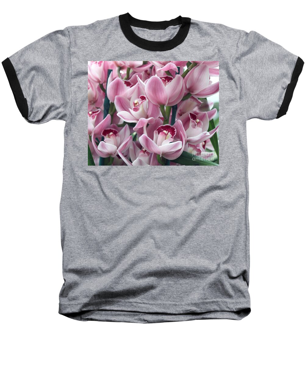 Plant Baseball T-Shirt featuring the photograph Pink Orchids #2 by Debbie Hart