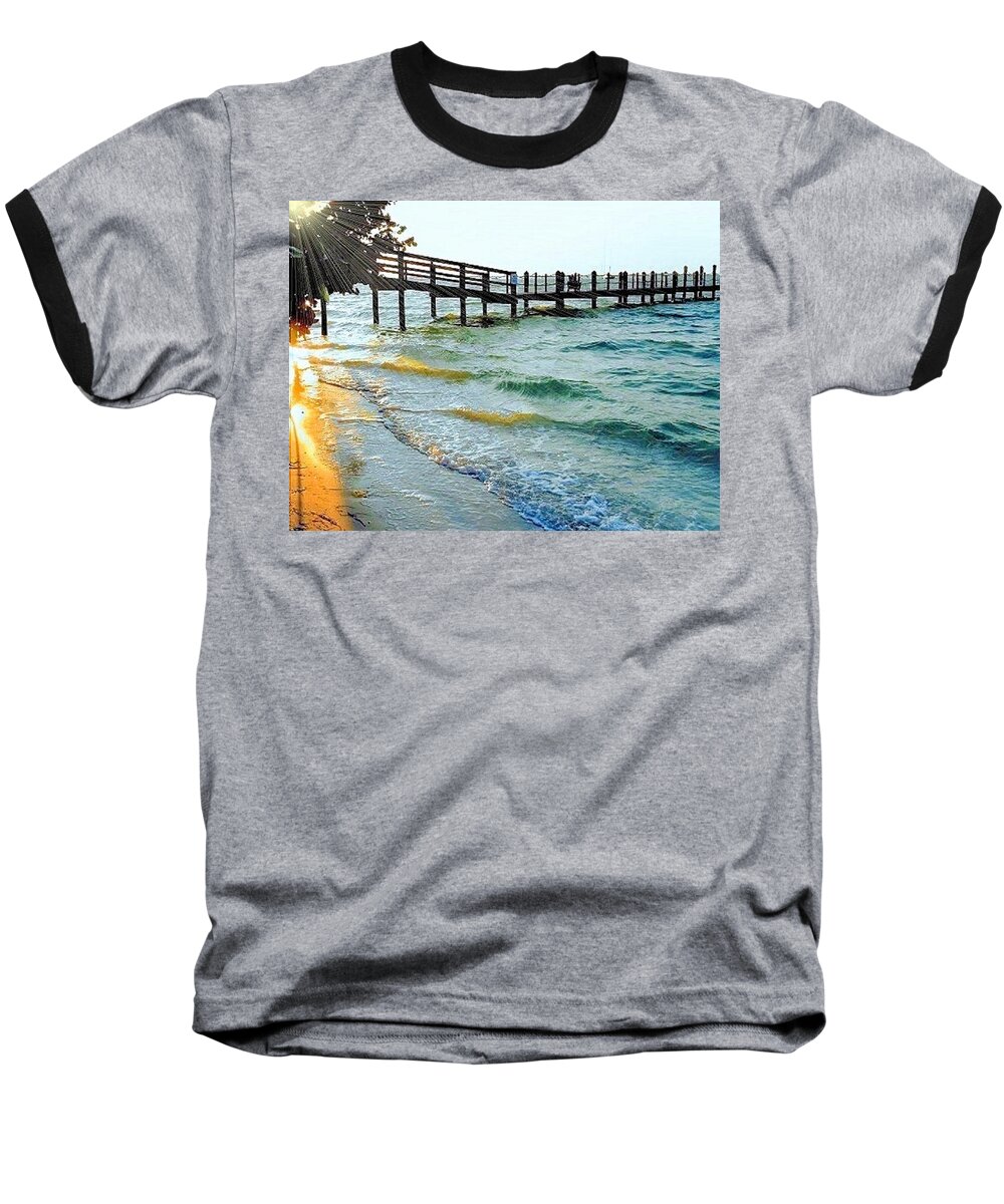Sanibel Island Florida Photograph Baseball T-Shirt featuring the photograph Sanibel at Sunset #2 by Janette Boyd