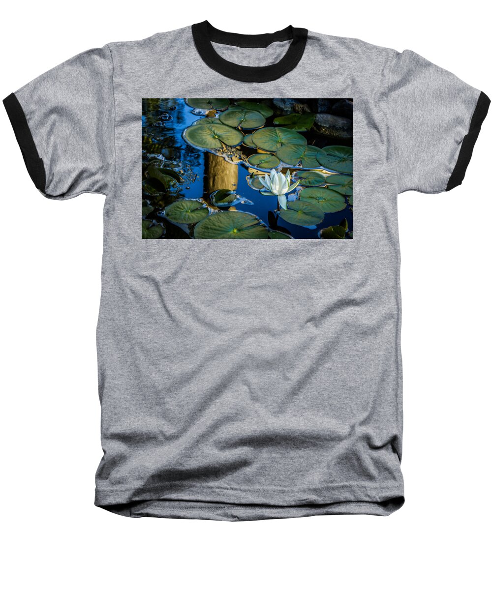 Water Lily Baseball T-Shirt featuring the photograph Serenity #3 by Sara Frank