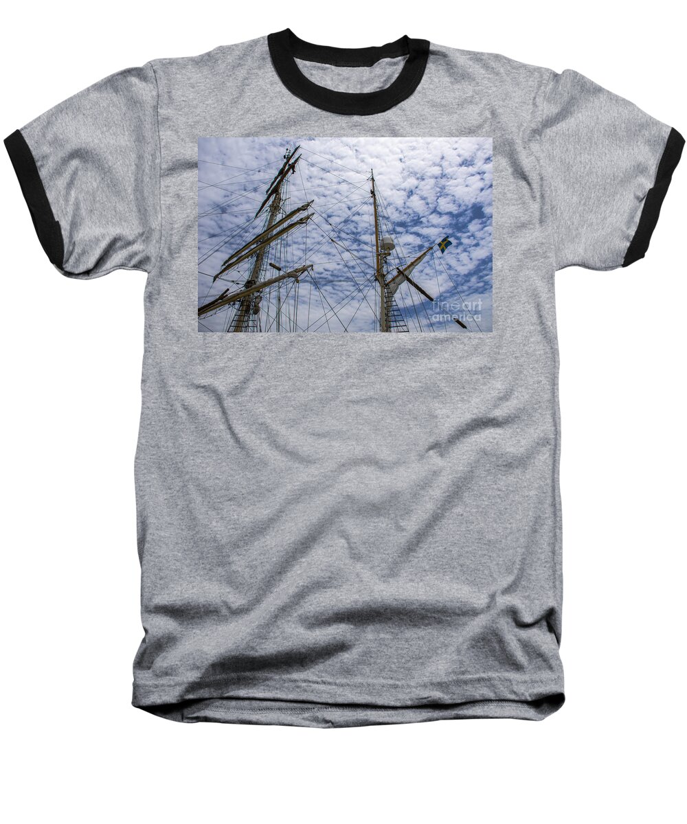 Tall Ship Mast Baseball T-Shirt featuring the photograph Tall Ship Mast #3 by Dale Powell