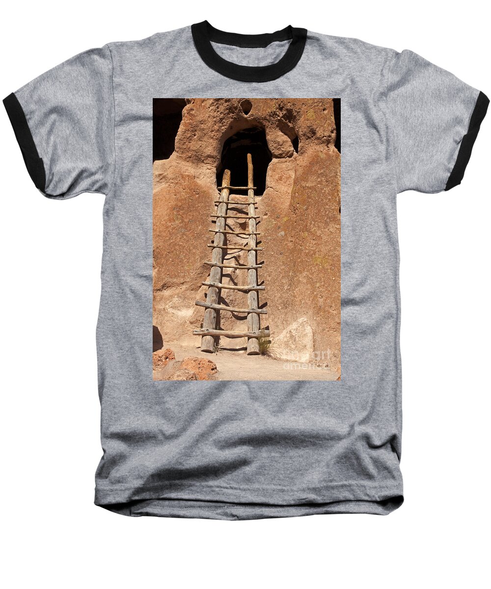 Afternoon Baseball T-Shirt featuring the photograph Talus House Front Door Bandelier National Monument #2 by Fred Stearns
