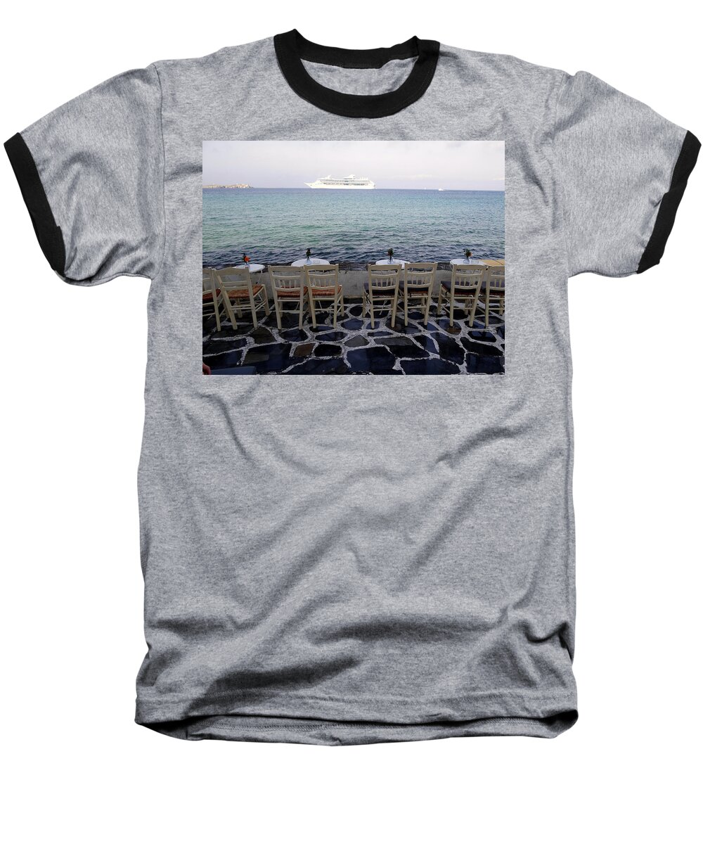 Greece Baseball T-Shirt featuring the photograph Views Of Mykonos Greece by Rick Rosenshein