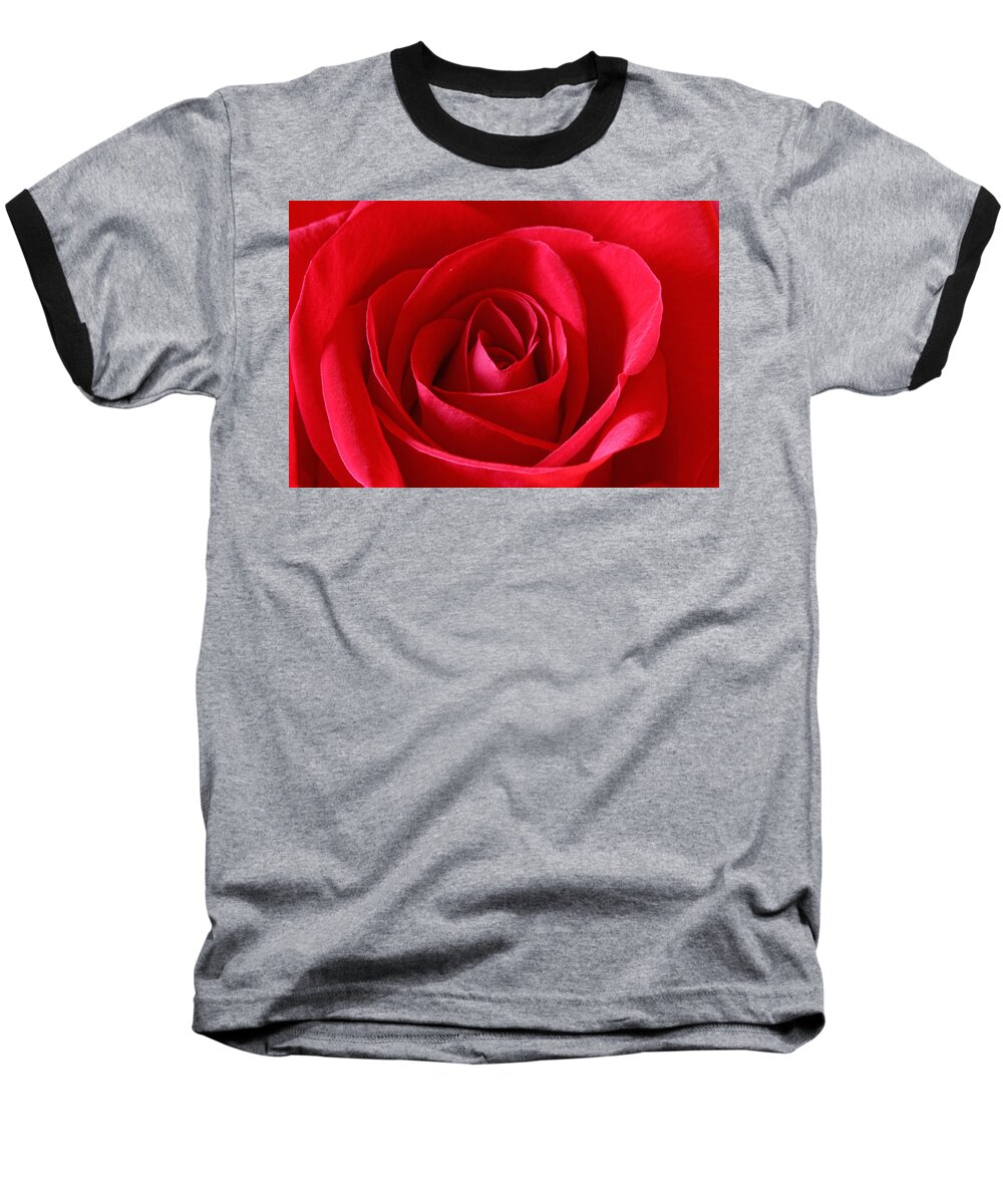 Background Baseball T-Shirt featuring the photograph Red Rose #3 by Peter Lakomy