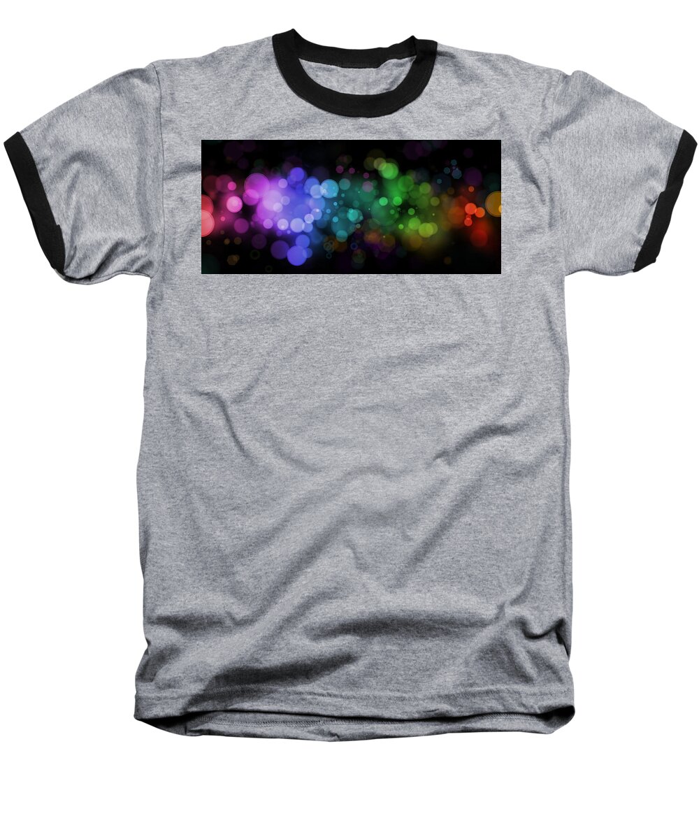 Abstract Baseball T-Shirt featuring the photograph Colour in the night by Les Cunliffe