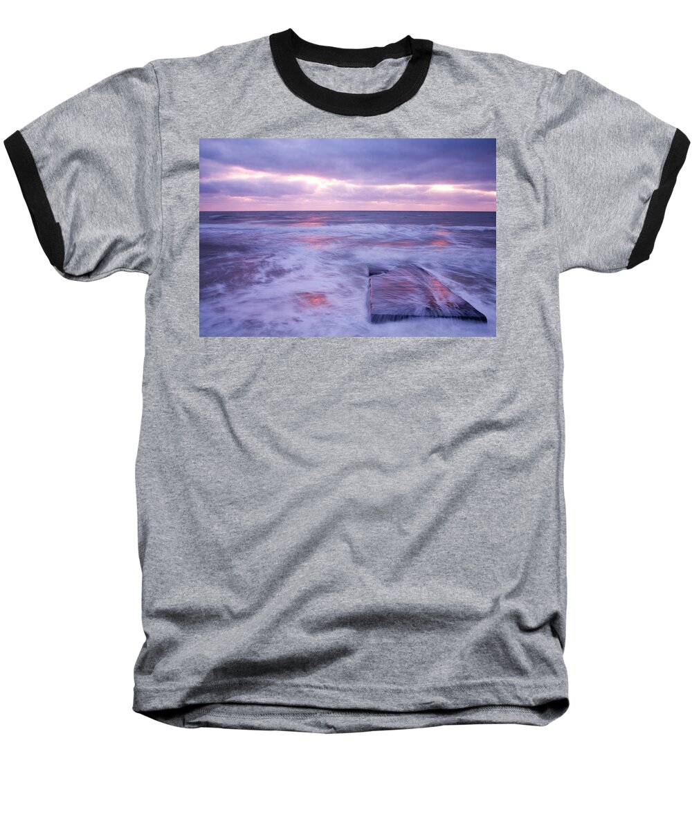 Travel Baseball T-Shirt featuring the photograph Ballyconnigar Strand at dawn #4 by Ian Middleton