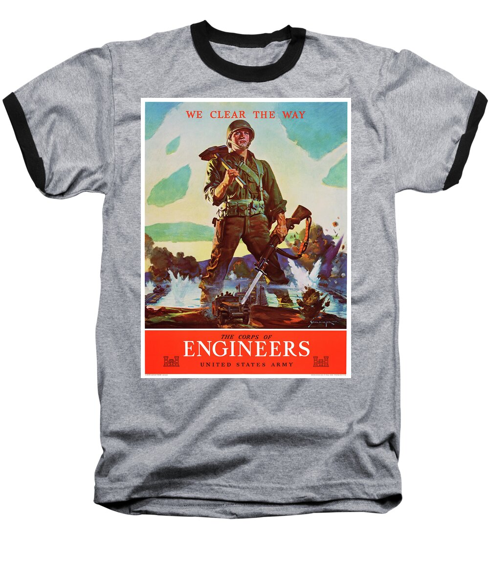 1942 Baseball T-Shirt featuring the painting Wwii Poster, 1942 #4 by Granger