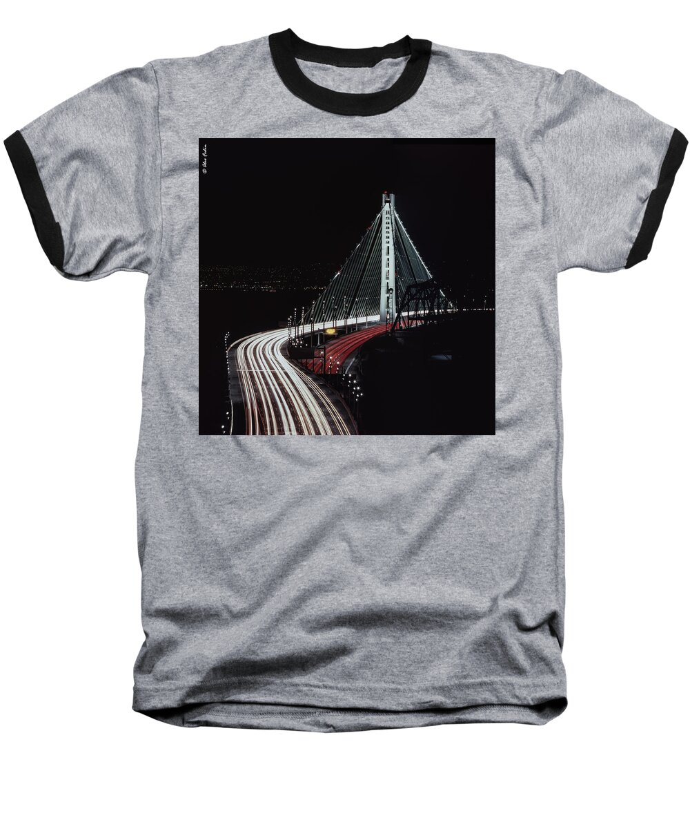 Bay Bridge Baseball T-Shirt featuring the photograph Oakland Bridge #6 by Alexander Fedin
