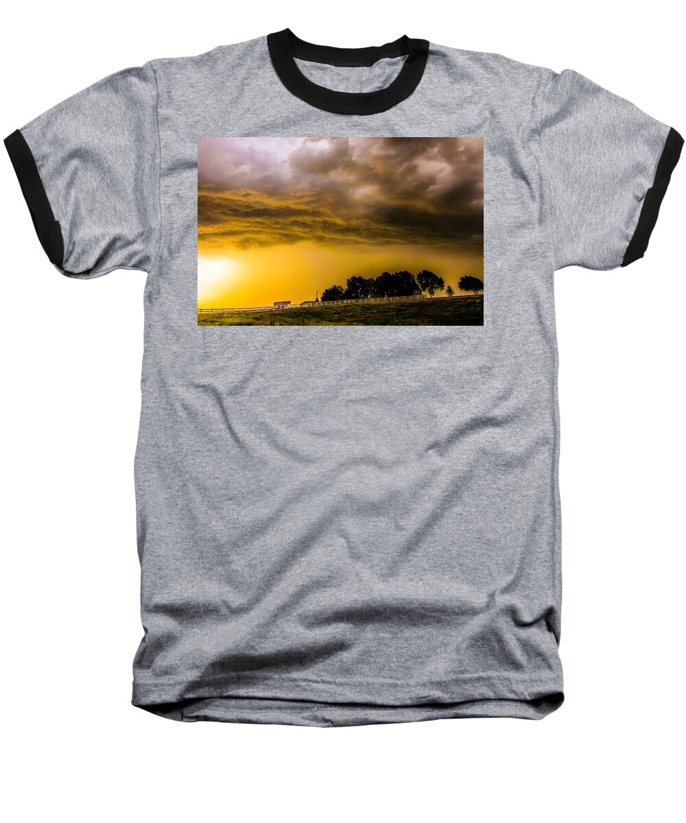 Kearney Nebraska Baseball T-Shirt featuring the photograph Late Afternoon Nebraska Thunderstorms #13 by NebraskaSC