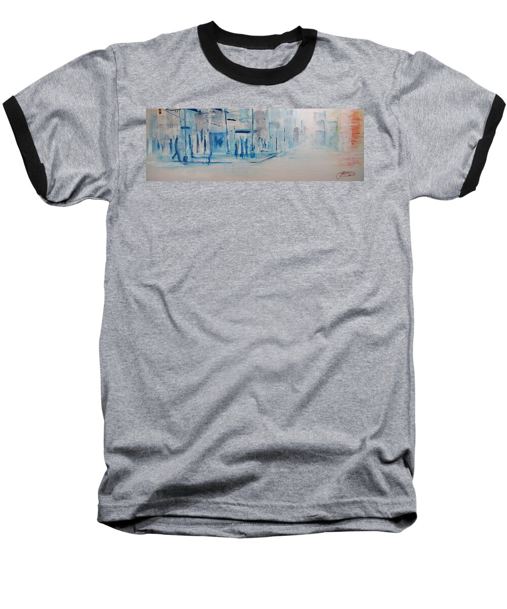Jack Baseball T-Shirt featuring the painting 95 In The Shade by Jack Diamond