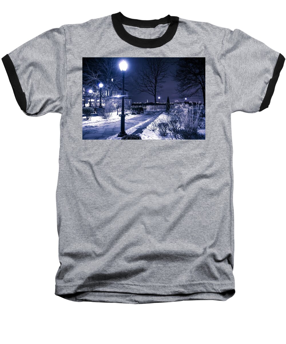 Landscape Baseball T-Shirt featuring the photograph A Battery Park Winter by Theodore Jones