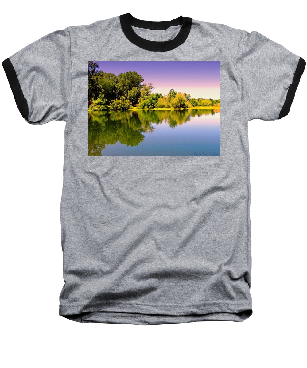 Reflection Baseball T-Shirt featuring the photograph A Beautiful Day Reflected by Joyce Dickens