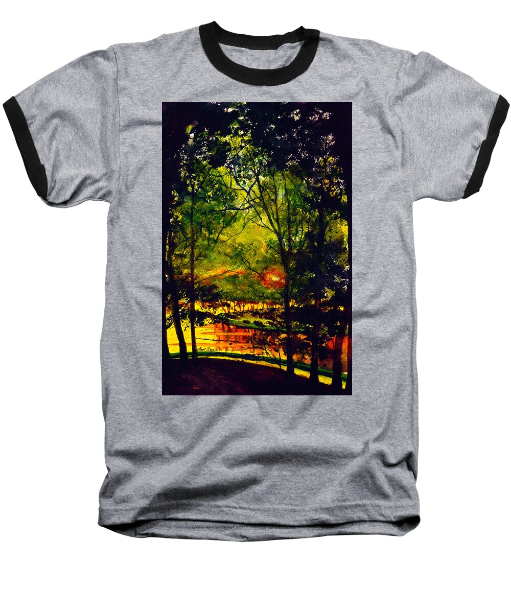 Mississippi Baseball T-Shirt featuring the painting A Better Place to Be by Frank SantAgata