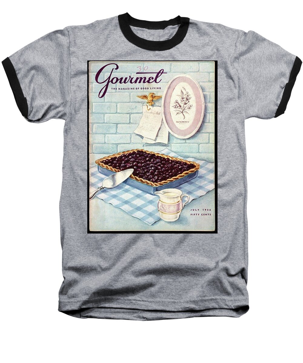 Food Baseball T-Shirt featuring the photograph A Blueberry Tart by Hilary Knight