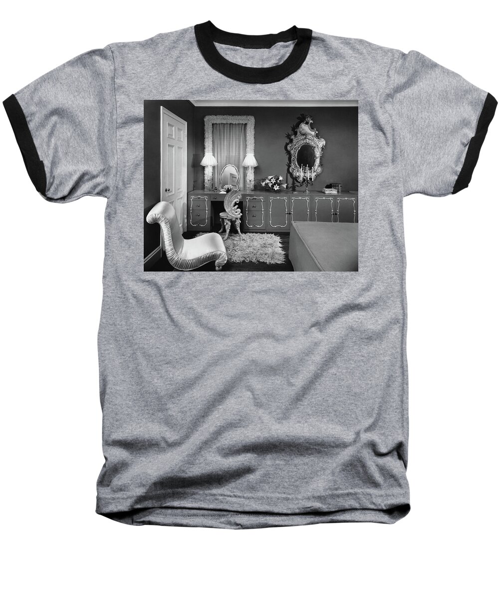 Interior Baseball T-Shirt featuring the photograph A Dressing Room by Emelie Danielson