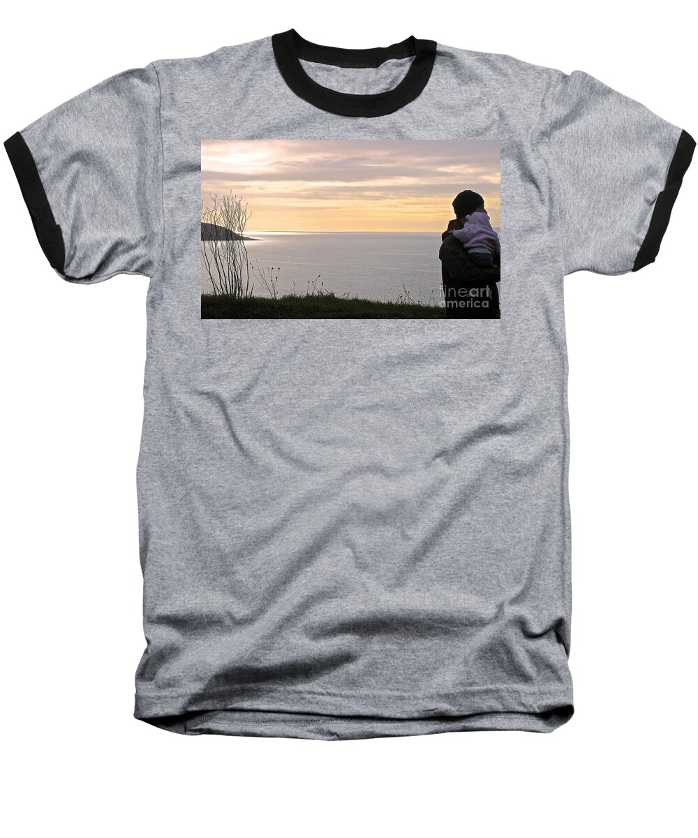 Kinsale Ireland County Cork Baseball T-Shirt featuring the photograph A Father's Love by Suzanne Oesterling