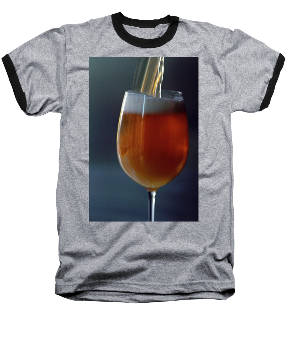 Beverage Baseball T-Shirt featuring the photograph A Glass Of Beer by Romulo Yanes