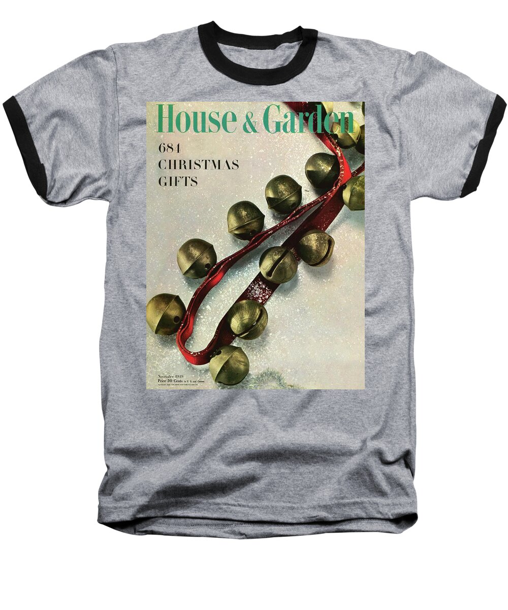 Illustration Baseball T-Shirt featuring the photograph A House And Garden Cover Of Sleigh Bells by Herbert Matter