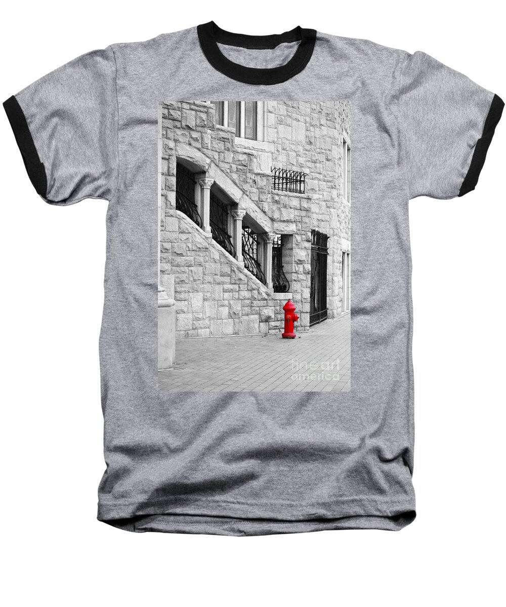 Fire_hydrant Baseball T-Shirt featuring the photograph A Little Red by Randi Grace Nilsberg