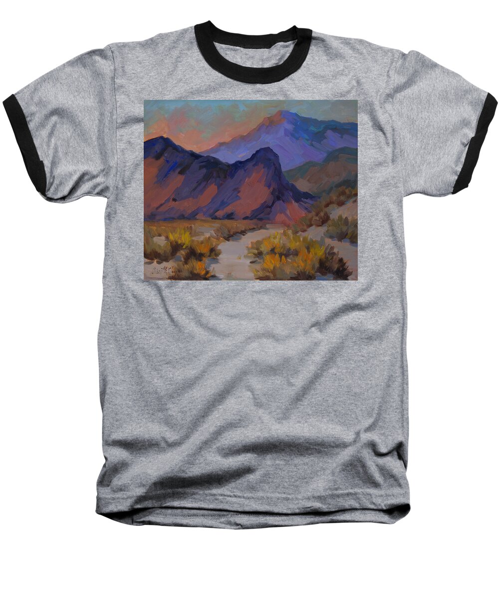 Desert Baseball T-Shirt featuring the painting A Morning Walk by Diane McClary