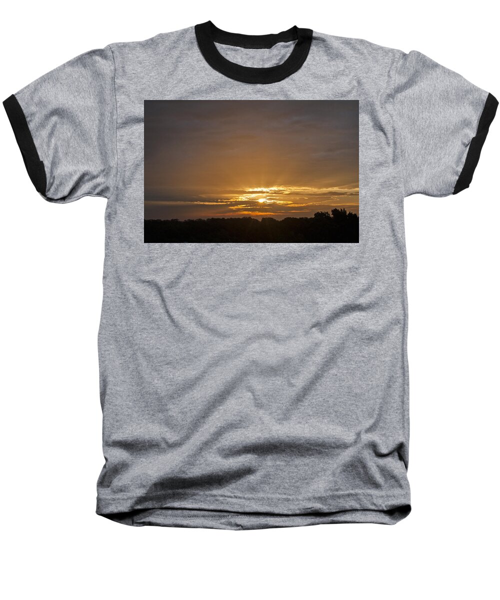 Sunrise Baseball T-Shirt featuring the photograph A New Day - Sunrise in Texas by Todd Aaron