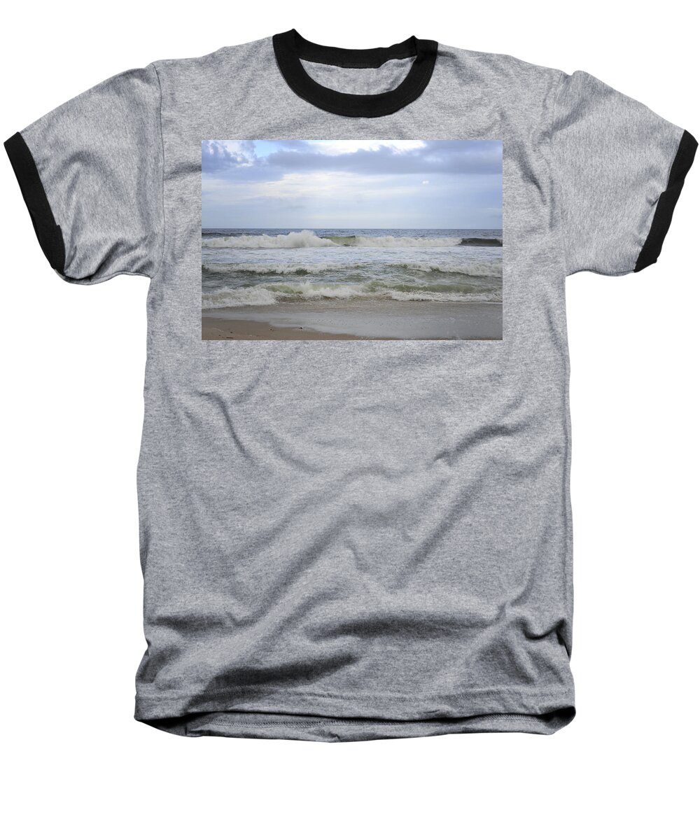 Waterscape Baseball T-Shirt featuring the photograph A peek of Blue by Terry DeLuco