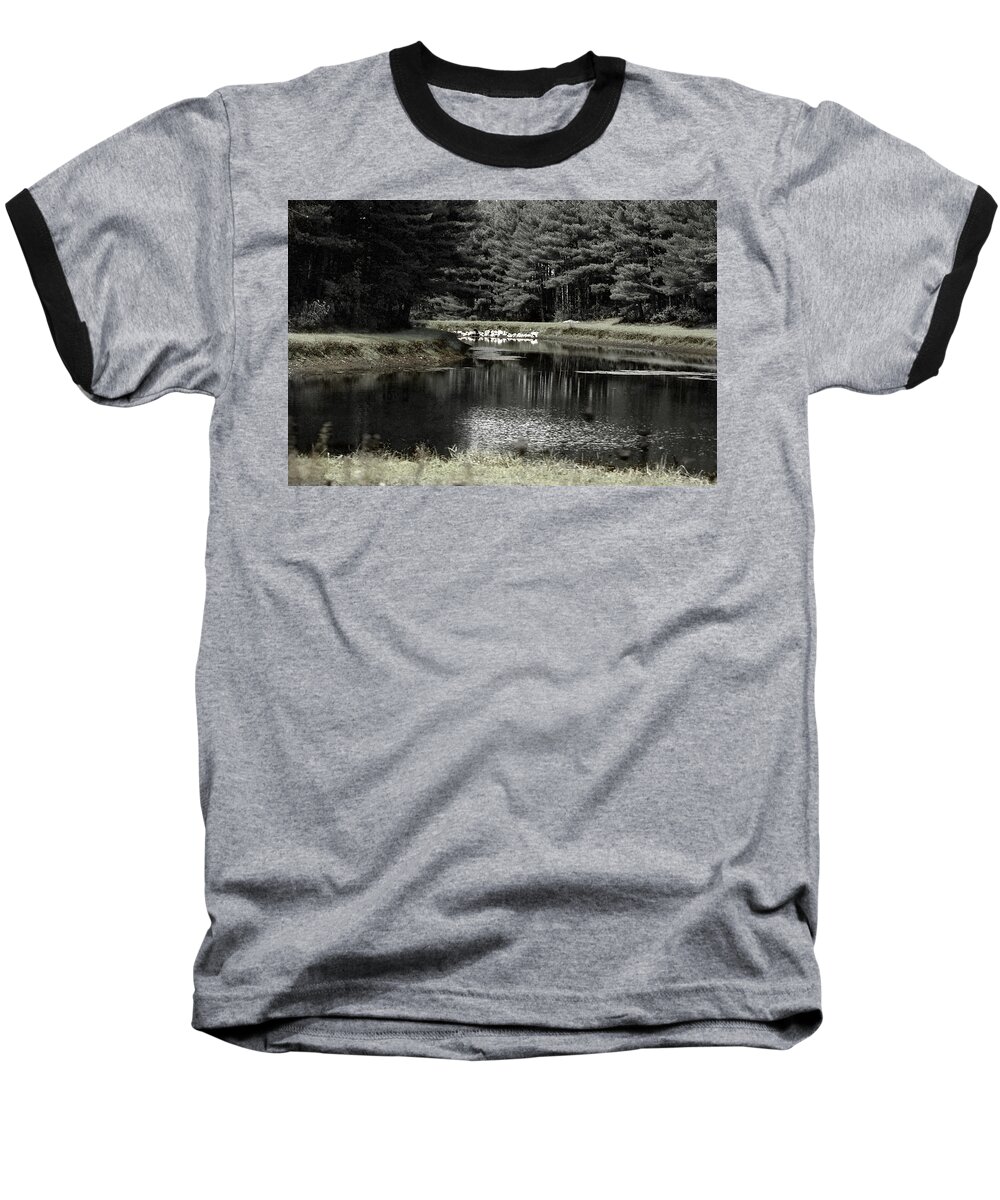 Pond Baseball T-Shirt featuring the photograph A Pond by David Yocum