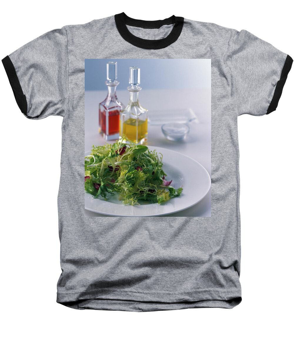 Salad Baseball T-Shirt featuring the photograph A Salad With Dressings by Romulo Yanes