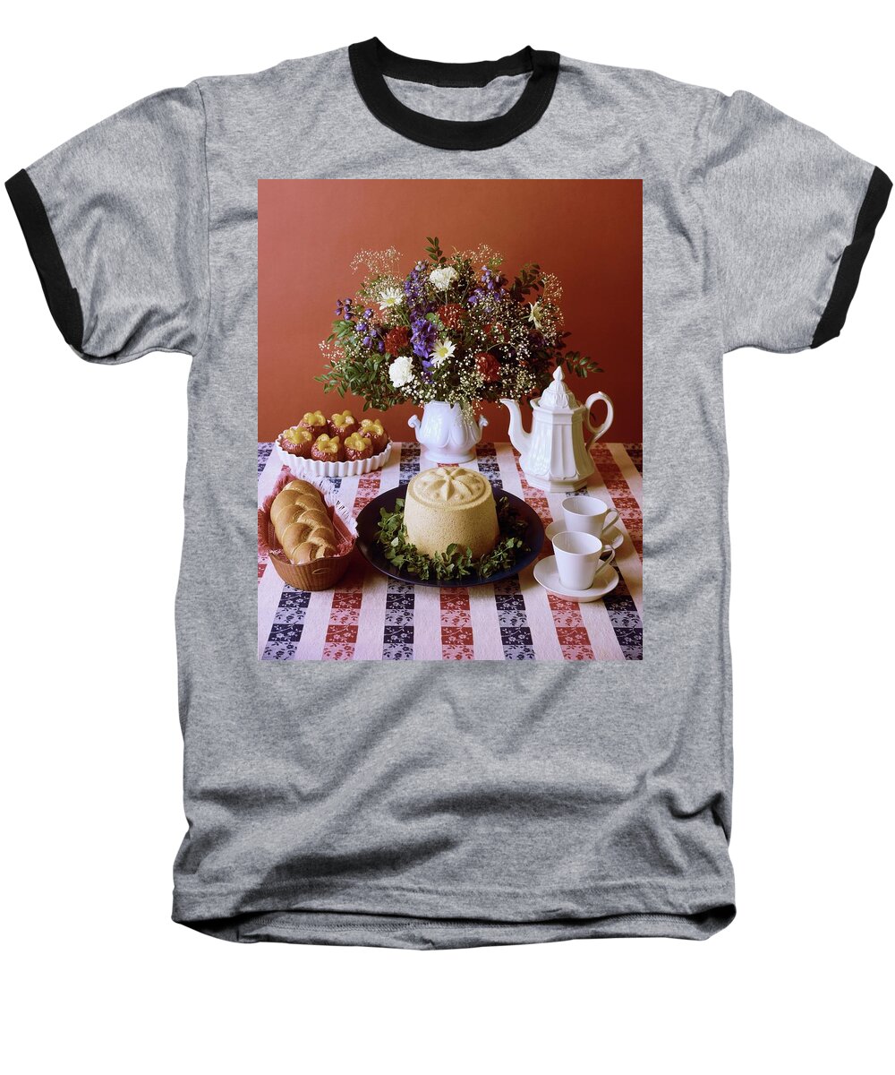 Nobody Baseball T-Shirt featuring the photograph A Table Of Pastries by Mary Faulconer