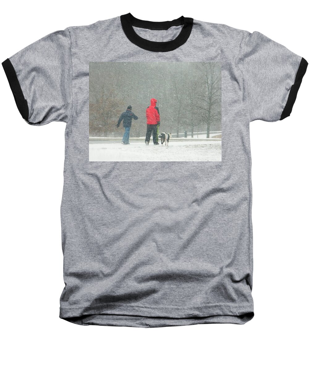 A Winter Walk In The Park-silver Spring Md Baseball T-Shirt featuring the photograph A Winter Walk In The Park - Silver Spring MD by Emmy Vickers