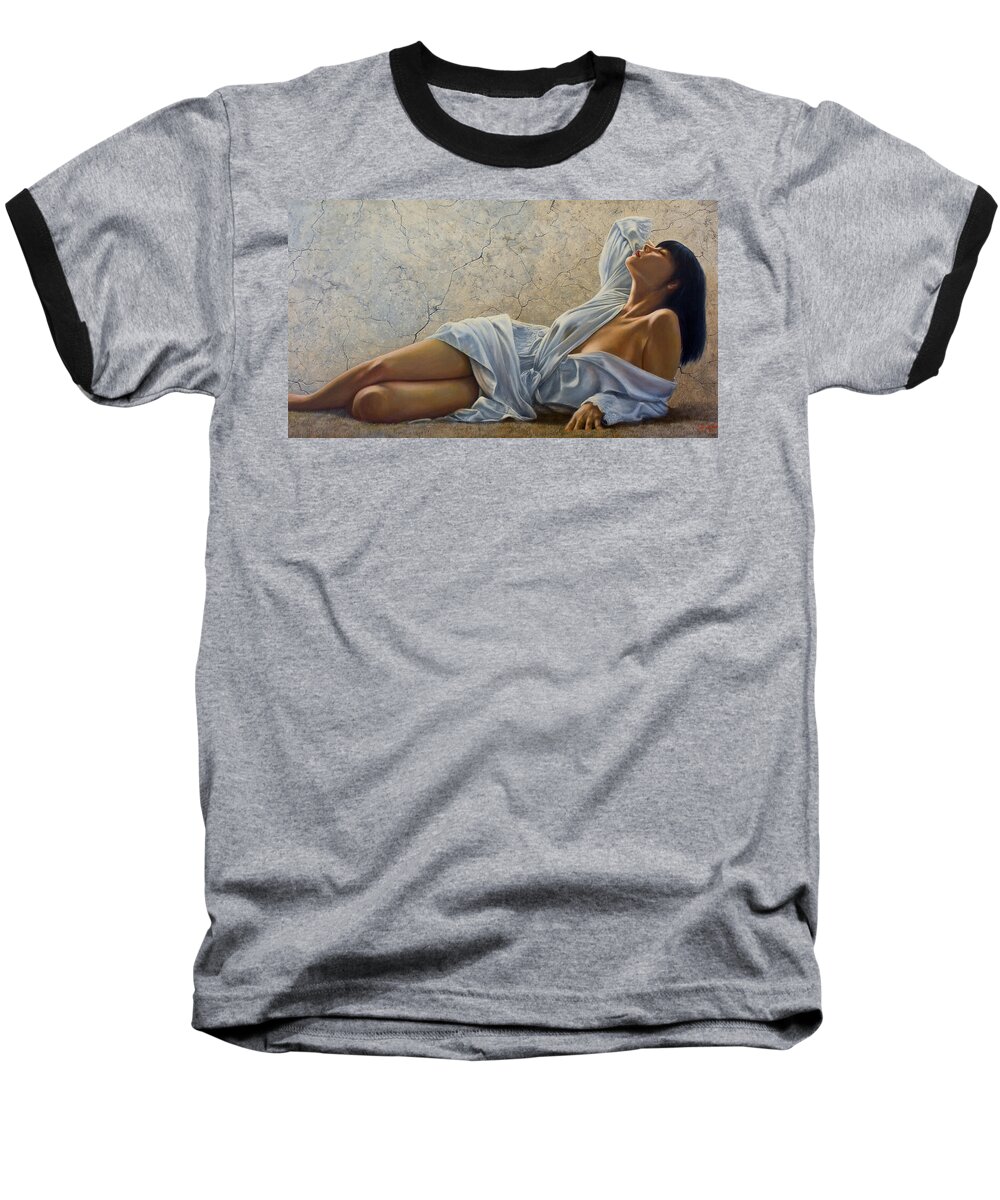 Erotic Baseball T-Shirt featuring the painting Abandon by John Silver