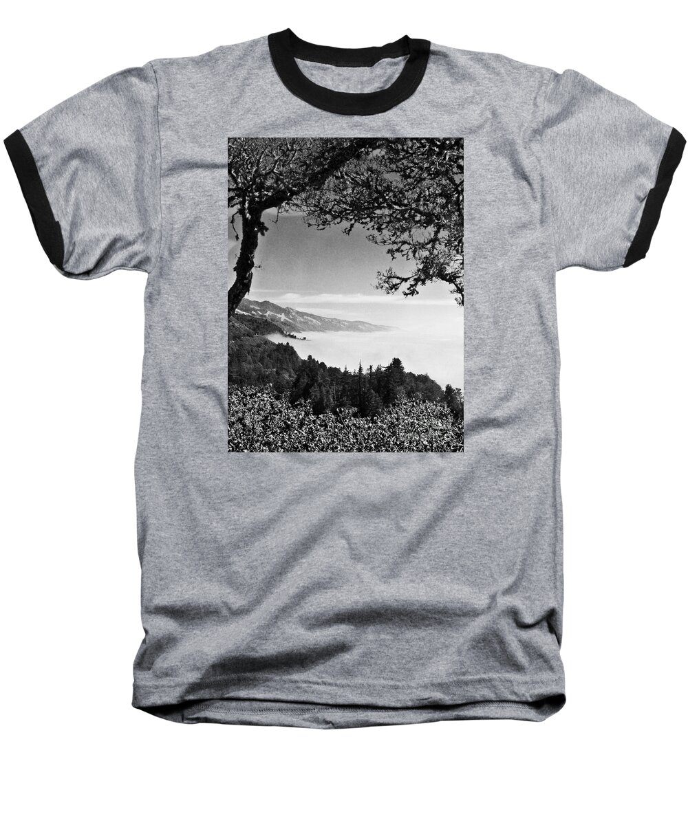 Big Sur Art Baseball T-Shirt featuring the photograph Above Nepenthe in Big Sur by Joseph J Stevens