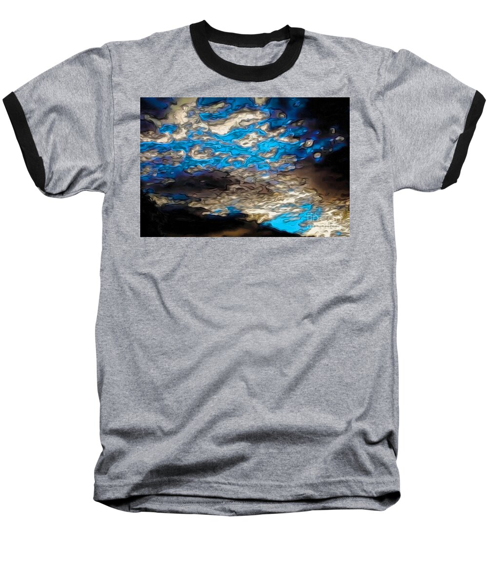 Abstract Clouds Baseball T-Shirt featuring the digital art Abstract Clouds by Claudia Ellis
