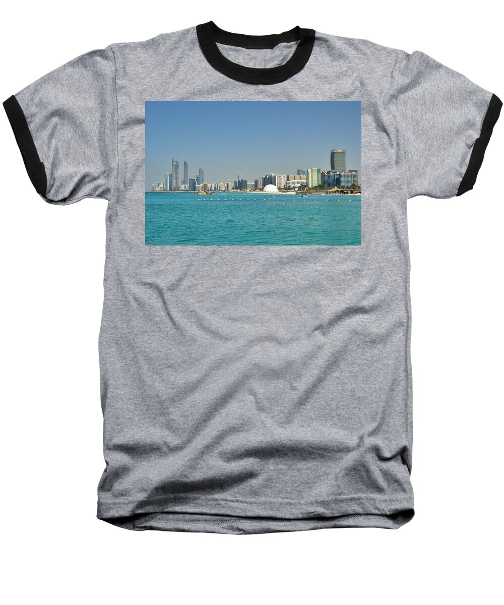 Abu Dhabi Baseball T-Shirt featuring the photograph Abu Dhabi Skyline by Steven Richman