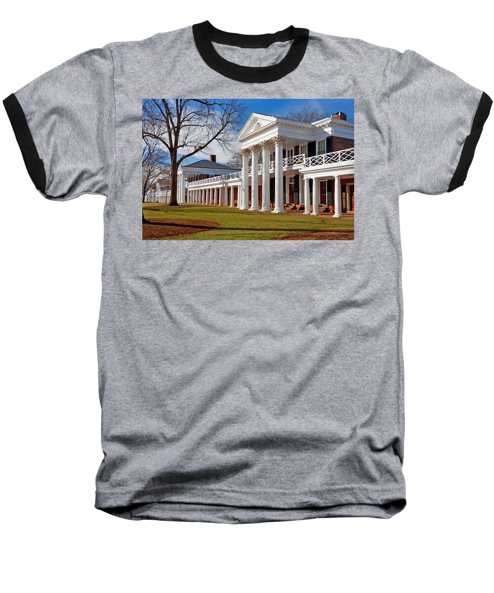University Of Virginia Baseball T-Shirt featuring the photograph Academical Village at the University of Virginia by Melinda Fawver
