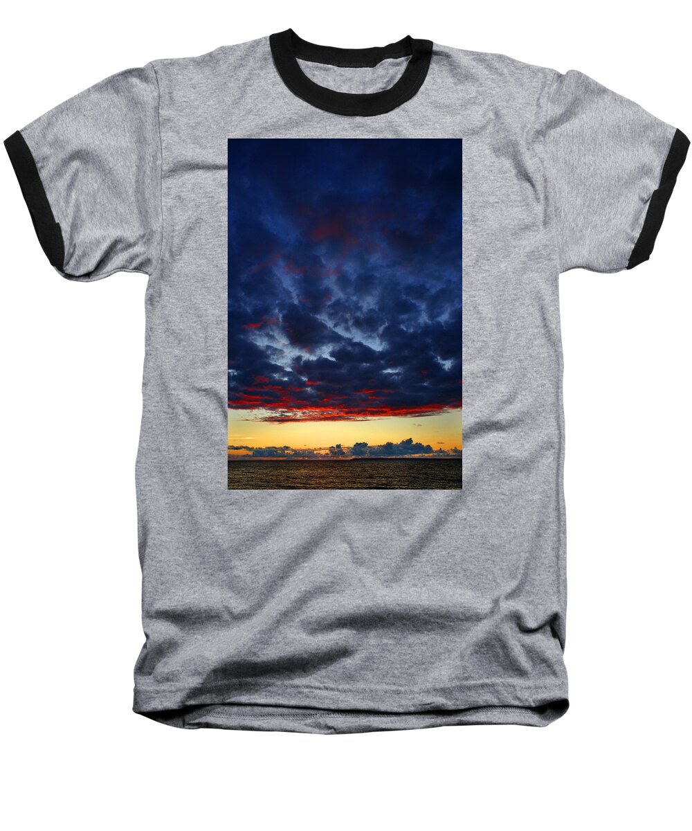 Glenn Arbor Michigan Baseball T-Shirt featuring the photograph After Glow by Jamieson Brown